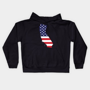 California State Shape Flag Background Kids Hoodie